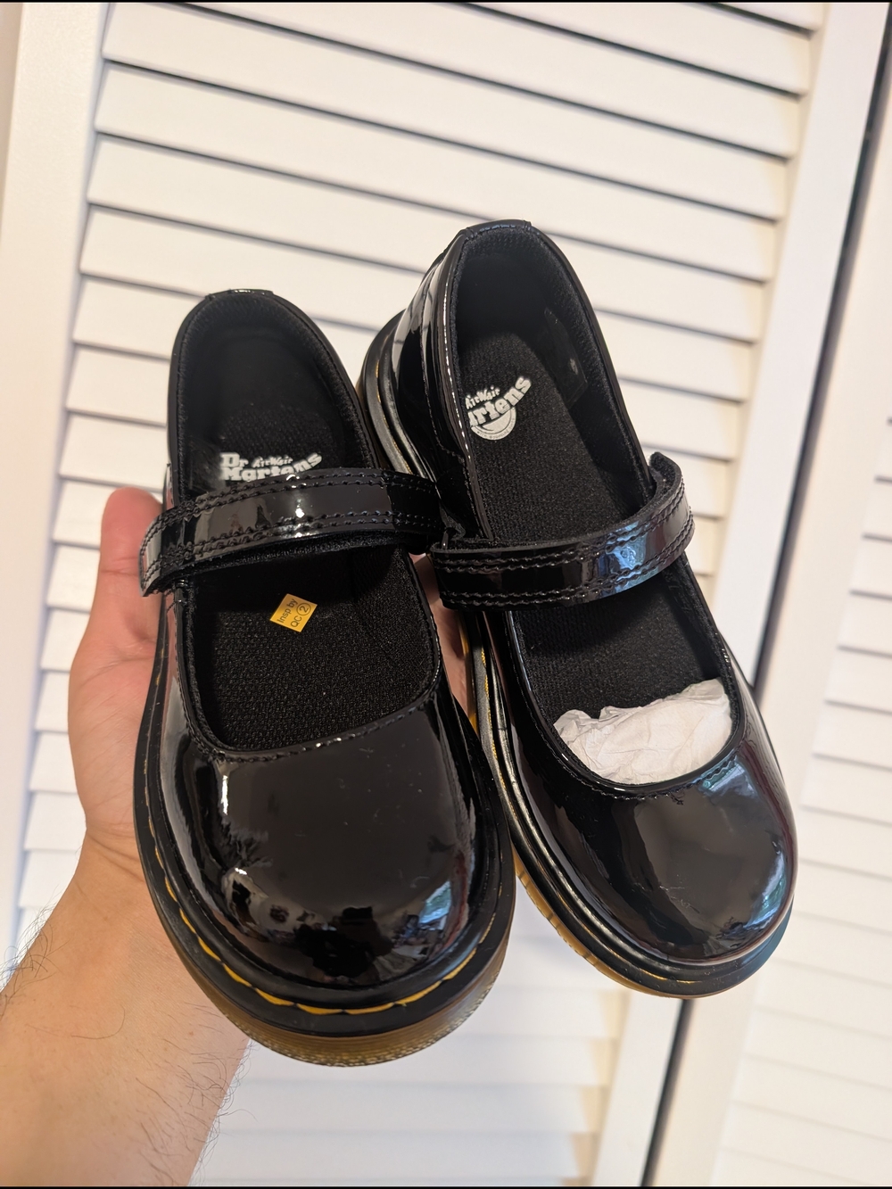 Dr. Martens Kids' Black Patent Mary Jane Shoes